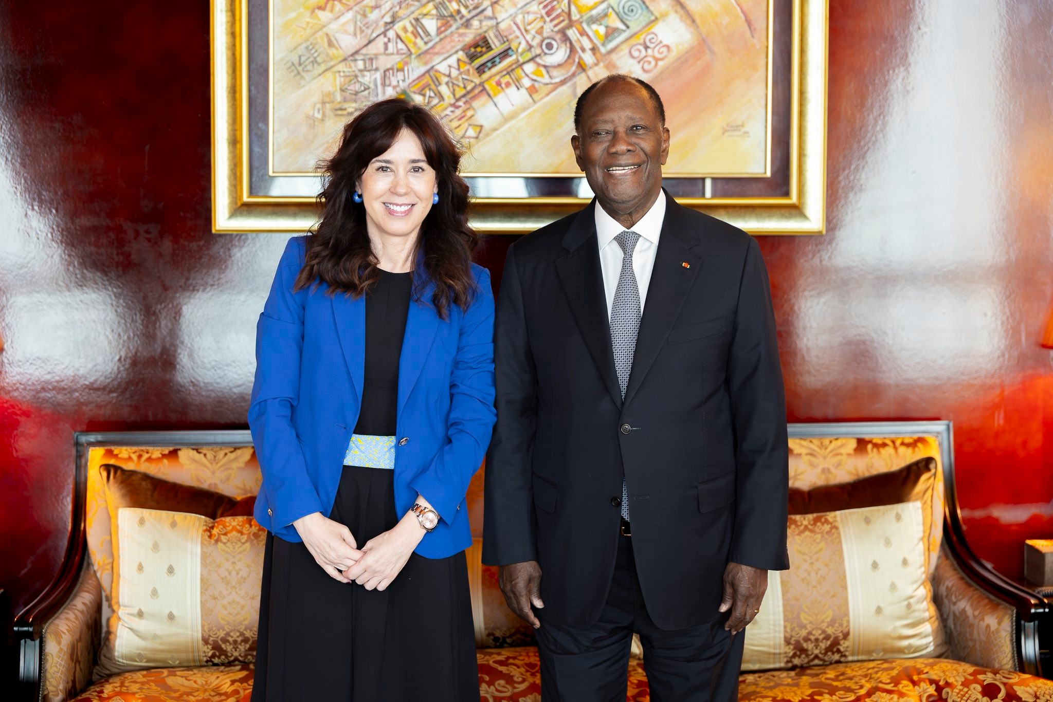 DIPLOMATIE CÔTE D’IVOIRE–PORTUGAL : MARIA DE SOUSA REÇUE EN AUDIENCE D’ADIEU PAR LE PRÉSIDENT OUATTARA