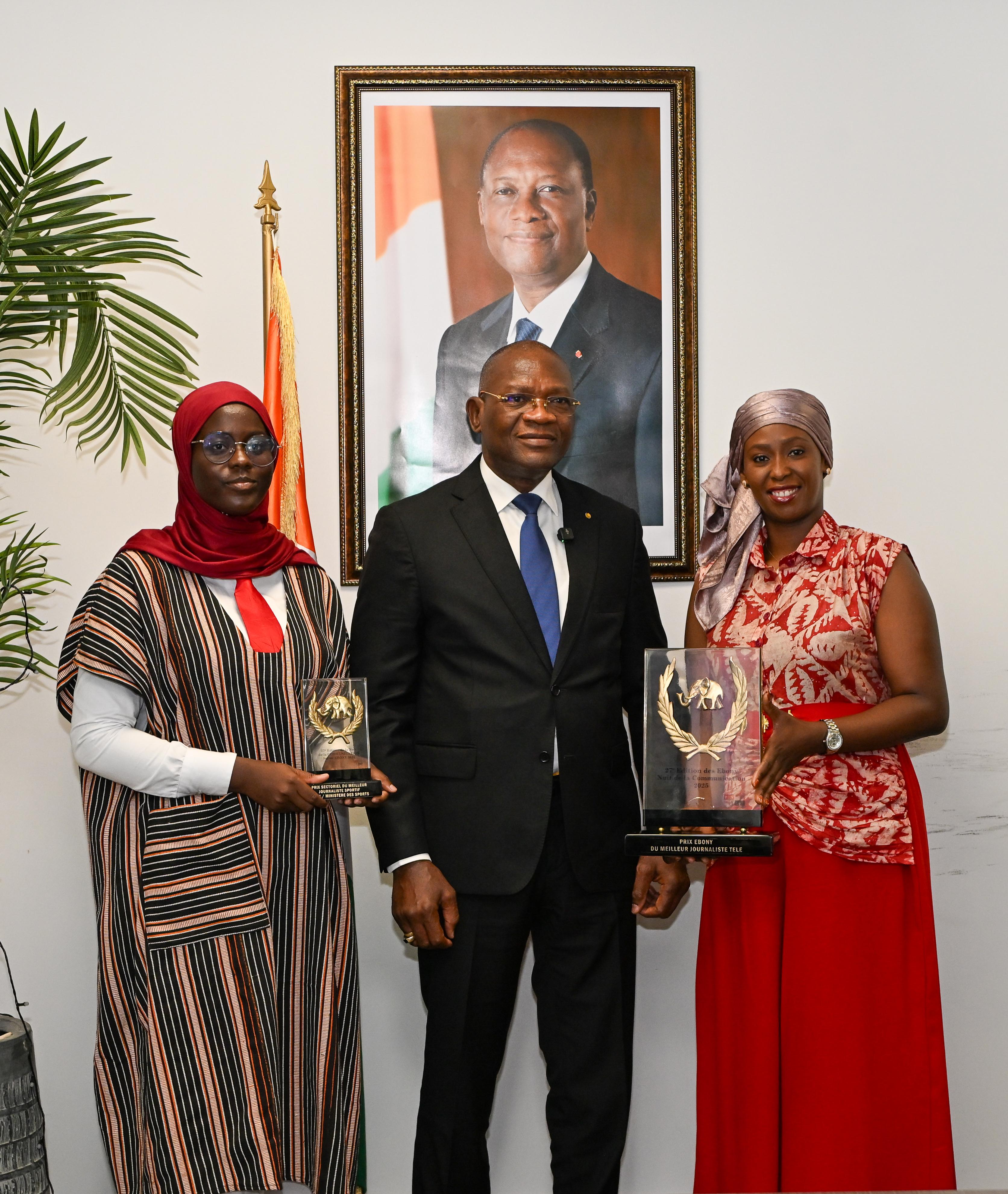 EBONY DU MEILLEUR JOURNALISTE SPORTIF : SILAS METCH FÉLICITE KHALIL DIOMANDÉ