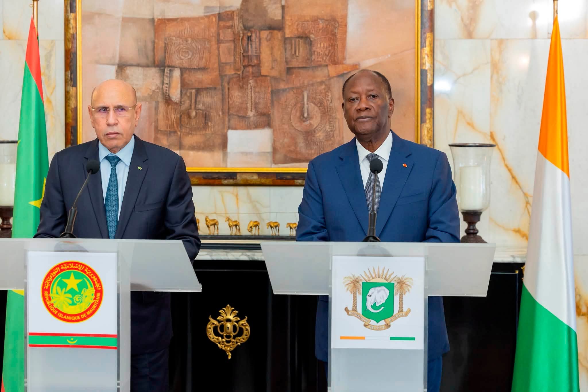 CÔTE D’IVOIRE–MAURITANIE : OUATTARA ET EL GHAZOUANI SCELLENT UN NOUVEL ÉLAN DE COOPÉRATION